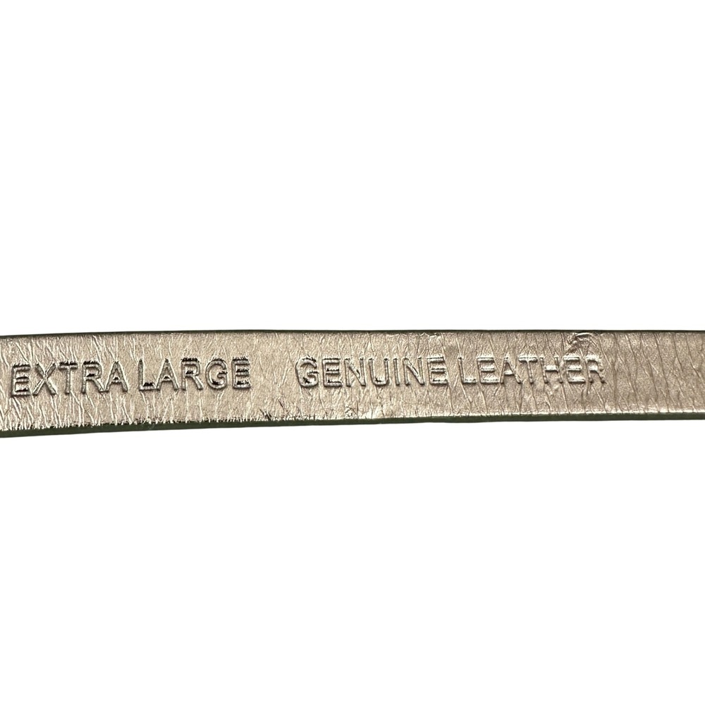 Michael Kors NWOT Gunmetal Skinny Belt Leather 553302 Women XL Flawed see photos - Picture 5 of 10